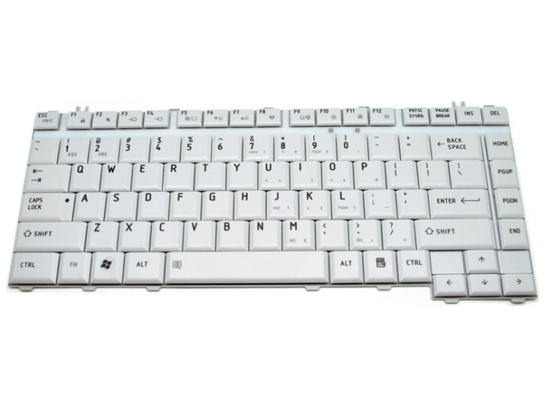 Πληκτρολόγιο για Toshiba Satellite A200/A205/A210 Series, US, λευκό