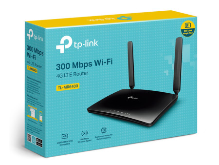 TP-LINK Wireless N Router TL-MR6400, 4G LTE, Wi-Fi 300Mbps, Ver. 4.0