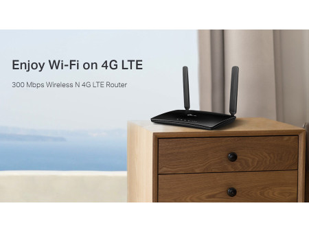 TP-LINK Wireless N Router TL-MR6400, 4G LTE, Wi-Fi 300Mbps, Ver. 4.0