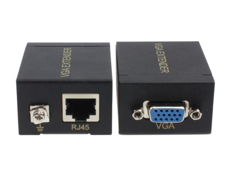 POWERTECH VGA signal extender SLOT-019 μέσω καλωδίου RJ45, 60m