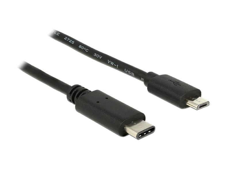 POWERTECH Καλώδιο USB Type-C σε USB Micro CAB-UC011, 1m, μαύρο