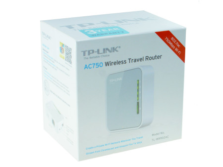 TP-LINK Wireless Travel Router TL-WR902AC, 750Mbps AC750, Ver. 1.0