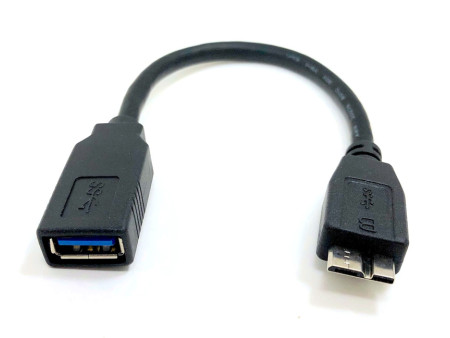 POWERTECH αντάπτορας USB σε Micro B USB CAB-U155, 5Gbps, 0.3m, μαύρος