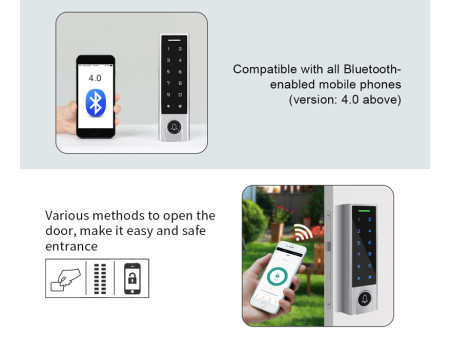 SECUKEY αυτόνομο πληκτρολόγιο πρόσβασης SCK-H3-BT, αδιάβροχο, Bluetooth