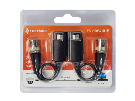 FOLKSAFE παθητικό Video Balun FS-HDP4101P για κάμερες