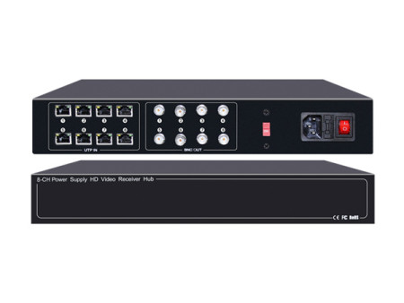 FOLKSAFE video and power receiver hub FS-HD4608VPS12, 8 channel