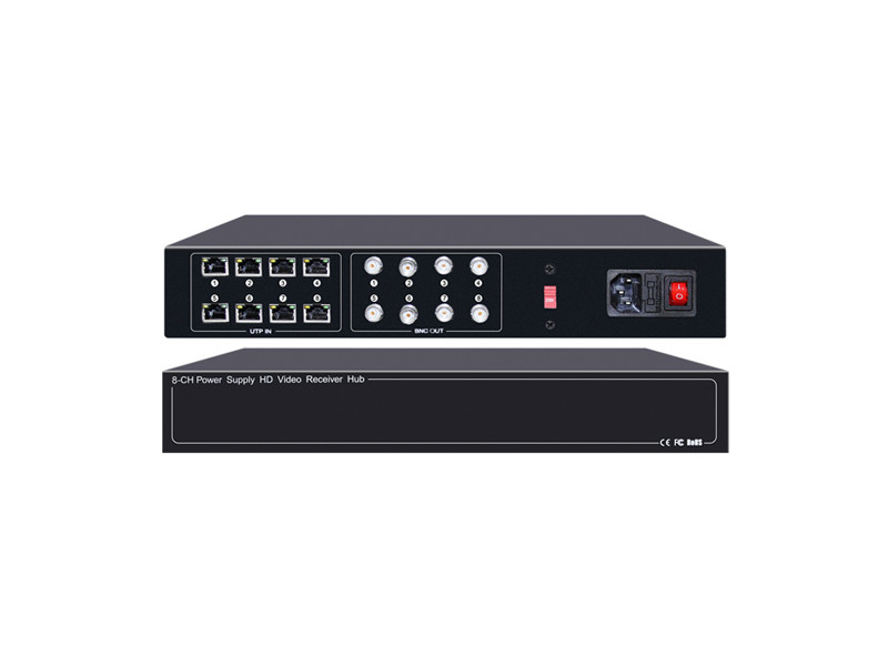 FOLKSAFE video and power receiver hub FS-HD4608VPS12, 8 channel