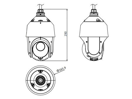 HIKVISION HIWATCH IP κάμερα HWP-N4215IH-DED, 2MP, PTZ, 15x zoom, IR 100m