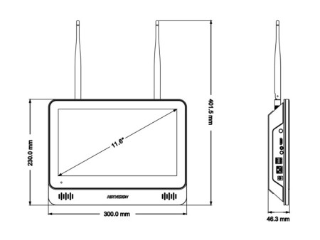 HIKVISION HIWATCH NVR καταγραφικό με οθόνη DS-7604NI-L1/W, WiFi