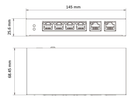 HIKVISION Managed switch DS-3E1106HP-EI, 4x PoE & 2x RJ45 ports, 100Mbps