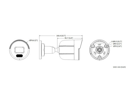 HIKVISION HIWATCH IP κάμερα ColorVu HWI-B129H, 2.8mm, 2MP, IP67, PoE