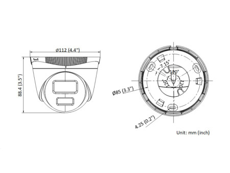 HIKVISION HIWATCH IP κάμερα ColorVu HWI-T229H, 2.8mm, 2MP, IP67, PoE