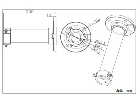 HIKVISION HIWATCH βάση κάμερας DS-1661ZJ, μεταλλική, λευκή