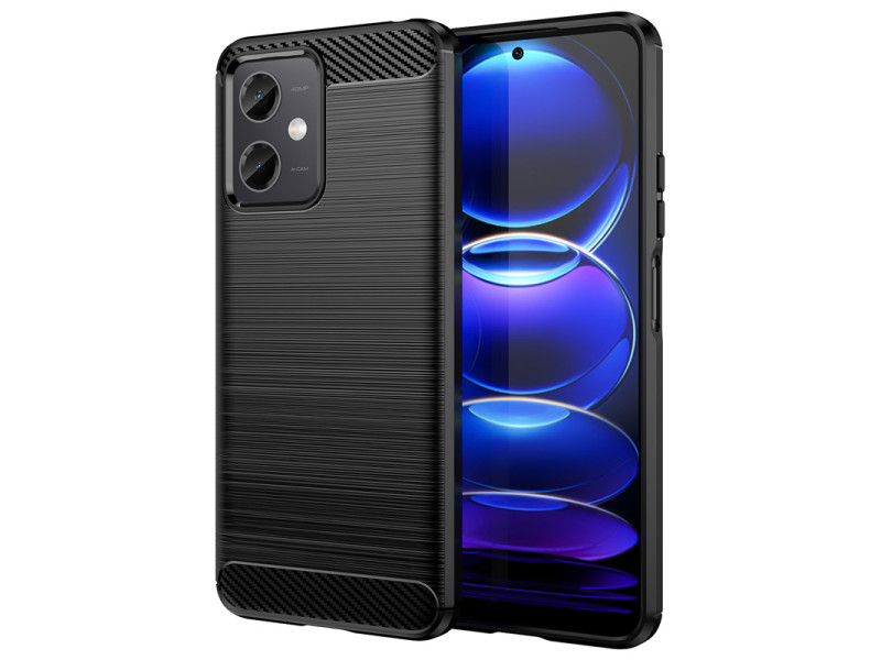 POWERTECH θήκη Carbon MOB-1848 για Xiaomi Note 12 5G/Poco X5, μαύρη