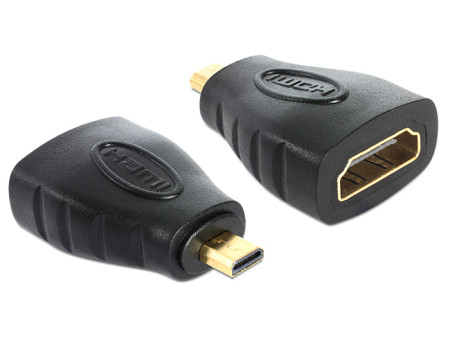 DELOCK αντάπτορας micro HDMI σε HDMI 65242 με Ethernet, μαύρος