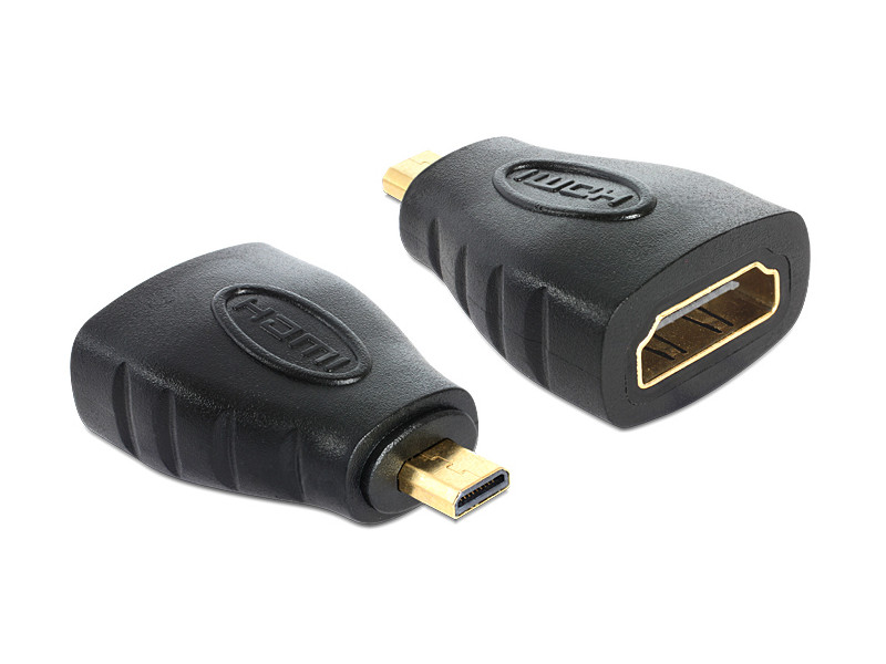 DELOCK αντάπτορας micro HDMI σε HDMI 65242 με Ethernet, μαύρος