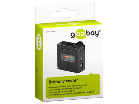 GOOBAY battery tester 54020, για AAA/AA/C/D/9V/N, μαύρο