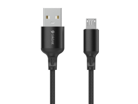 CELEBRAT καλώδιο Micro USB σε USB CB-32, 10.5W, 1m, μαύρο