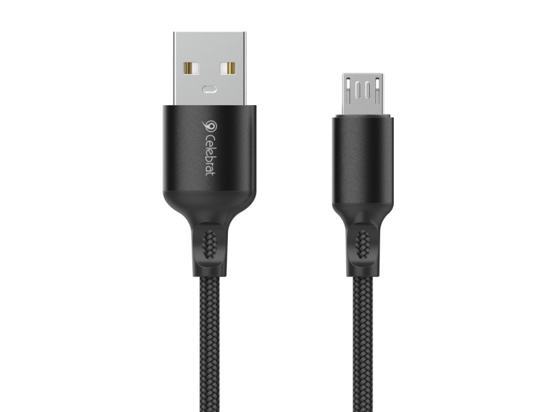 CELEBRAT καλώδιο Micro USB σε USB CB-32, 10.5W, 1m, μαύρο