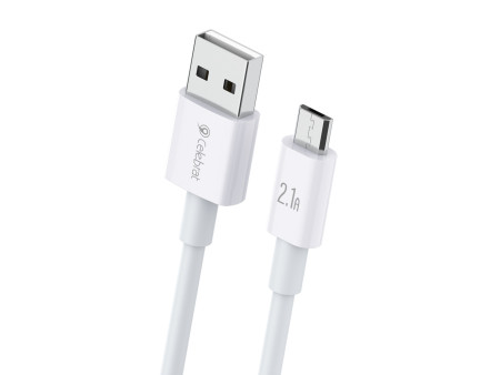 CELEBRAT καλώδιο Micro USB σε USB CB-24M, 10.5W, 1.2m, λευκό