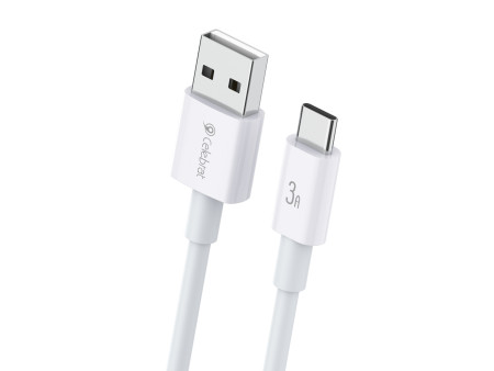 CELEBRAT καλώδιο USB-C σε USB CB-24C, 15W, 1.2m, λευκό