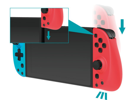 ROAR ασύρματο JoyCon gamepad RR-0015 για Nintendo Switch, μπλε & κόκκινο