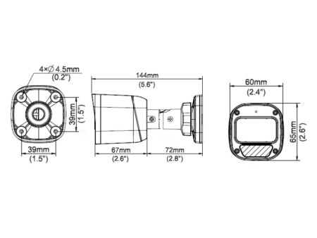 UNIARCH IP κάμερα IPC-B122-APF28, 2.8mm, 2MP, IP67, PoE, IR έως 30m