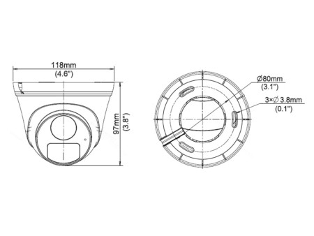 UNIARCH IP κάμερα IPC-T122-APF28, 2.8mm, 2MP, IP67, PoE, IR έως 30m