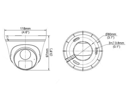 UNIARCH IP κάμερα IPC-T125-APF28, 2.8mm, 5MP, IP67, PoE, IR έως 30m