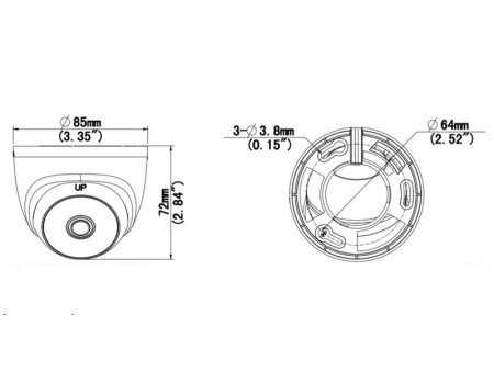 UNIARCH υβριδική κάμερα UAC-T132-F28-H, 2.8mm, 2MP, IR 20m