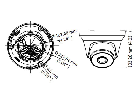 HIKVISION HIWATCH υβριδική κάμερα HWT-T220-M, 2.8mm, 2MP, IP66, IR 40m