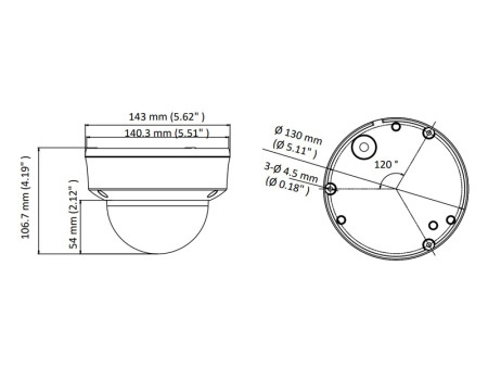 HIKVISION HIWATCH υβριδική κάμερα HWT-D340-VF, 2.8-12mm, 4MP, IP66, IK10