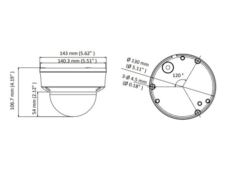 HIKVISION HIWATCH υβριδική κάμερα HWT-D320-VF, 2.8-12mm, 2MP, IP66, IK10