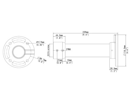 UNIARCH βάση κάμερας TR-CE45-IN, μεταλλική, λευκή