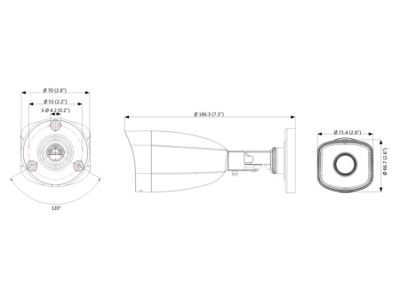 HIKVISION HIWATCH IP κάμερα HWI-B121H, POE, 2.8mm, 2MP, IP67