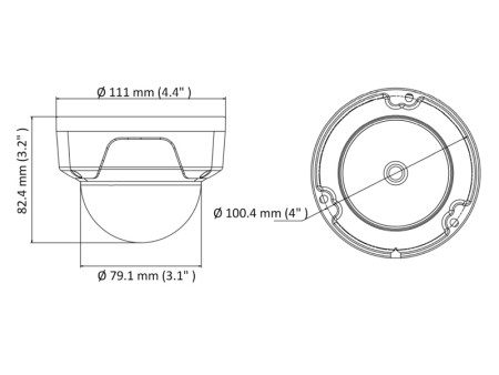 HIKVISION HIWATCH IP κάμερα HWI-D140H, POE, 2.8mm, 4MP, IP67 & IK10