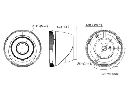 HIKVISION HIWATCH IP κάμερα HWI-T240H, POE, 2.8mm, 4MP, IP67