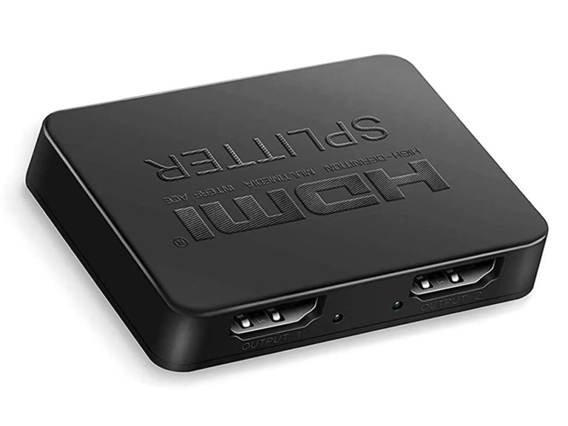 POWERTECH HDMI splitter CAB-H163, 1-in σε 2-out, 4K/30Hz, HDR/HDCP, μαύρο