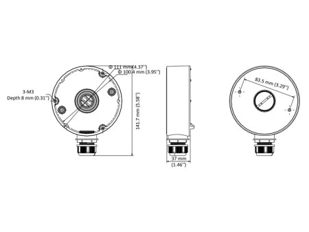 HIKVISION HIWATCH βάση κάμερας DS-1280ZJ-DM18, μεταλλική, λευκή