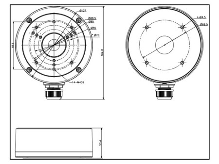 HIKVISION HIWATCH βάση κάμερας DS-1280ZJ-S, μεταλλική, λευκή