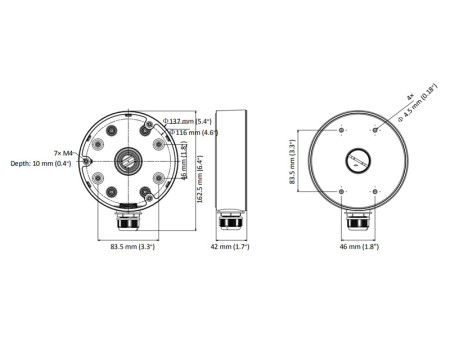 HIKVISION HIWATCH βάση κάμερας DS-1280ZJ-DM21, μεταλλική, λευκή