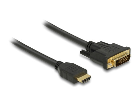 DELOCK καλώδιο HDMI σε DVI 85653, 2K/60Hz, 7.92 Gbps, 1.5m, μαύρο