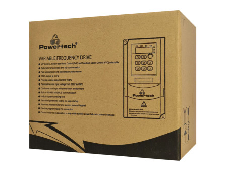 POWERTECH VFD ρυθμιστής στροφών PT-A37G-T43P3P, 3.7KW, 3Ph