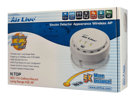 AIRLIVE access point N-TOP, 2.4GHz, ceiling mount, Ethernet port PoE