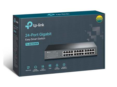 TP-LINK Easy Smart Switch TL-SG1024DE, 24-port 10/100/1000Mbps, Ver 4.20