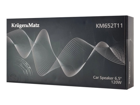 KRUGER&MATZ σετ ηχεία αυτοκινήτου KM652T11, 120W, 6.5", 2 δρόμων, μαύρο