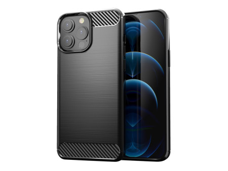 POWERTECH Θήκη Carbon MOB-1656 για iPhone 13 Pro Max, μαύρη