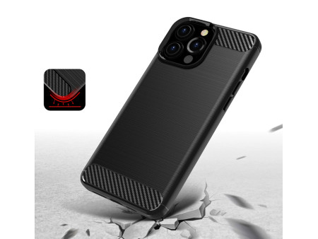 POWERTECH Θήκη Carbon MOB-1656 για iPhone 13 Pro Max, μαύρη