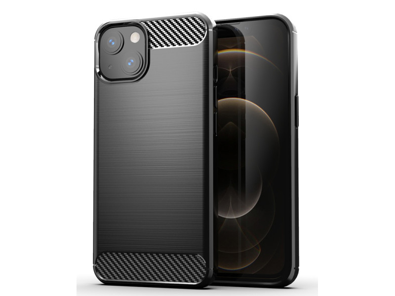 POWERTECH Θήκη Carbon MOB-1659 για iPhone 13 mini, μαύρη