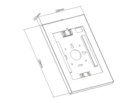 BRATECK επιτοίχια βάση tablet PAD34-01, αντικλεπτική, 9.7-11", λευκή